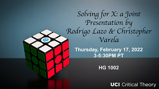Solving for X: a Joint Presentation by Rodrigo Lazo & Christopher Varela