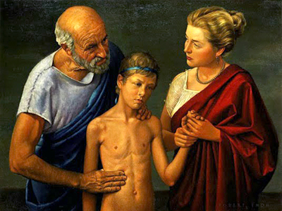 Hippocrates Examines Child